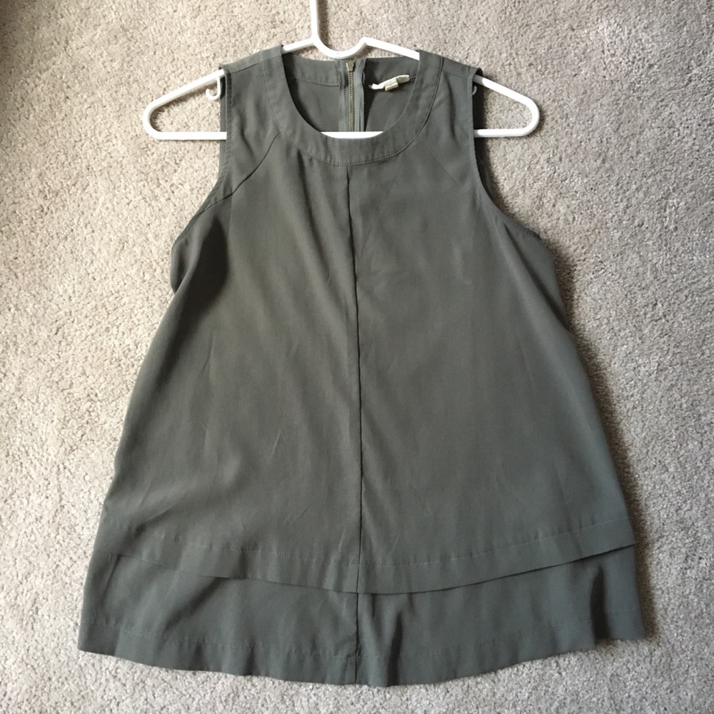 Layered Blouse • Green/Gray • Maison Jules